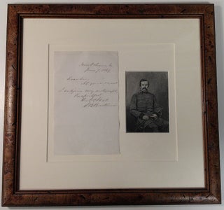 Item #5459 Framed Autographed Letter Signed. S. B. BUCKNER, 1823 - 1884