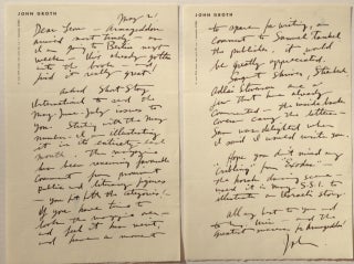 Item #5548 Autographed Letter Signed to Leon Uris. John GROTH, 1908 - 1988