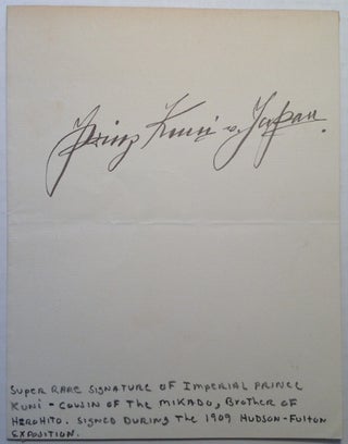 Item #5604 Signature in Roman Script. Kuniyoshi KUNI