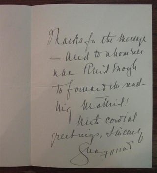 Autographed Thank You Letter