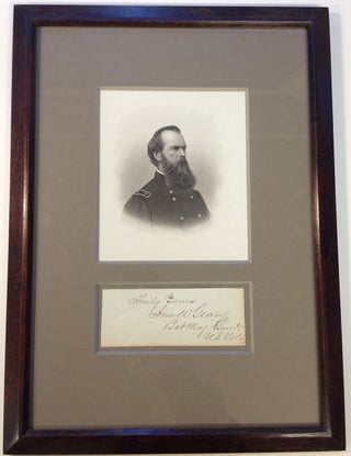 Item #6024 Clipped Signature Framed. John W. GEARY