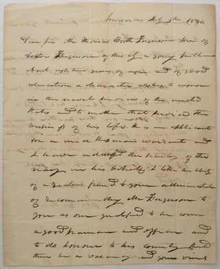 Item #6258 Autographed Letter Signed to President Andrew Jackson. James GUTHRIE, 1792 - 1869