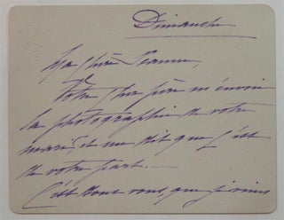 Item #6352 Autographed Note Signed in French. Ferdinand DE LESSEPS