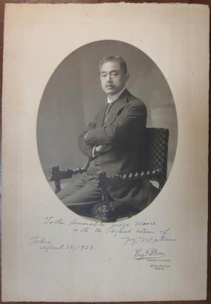 Item #94560 Inscribed Vintage Photograph. Baron Keishiro MATSUI, 1868 - 1946