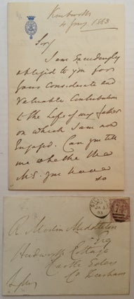Item #94838 Autographed Letter Signed. Edward Robert BULWER-LYTTON, 1831 - 1891